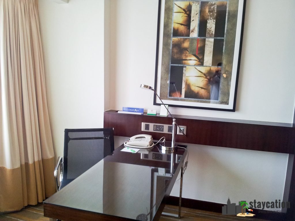 Work area inside the room