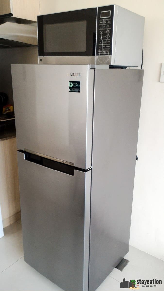 Microwave and Big Refrigerator
