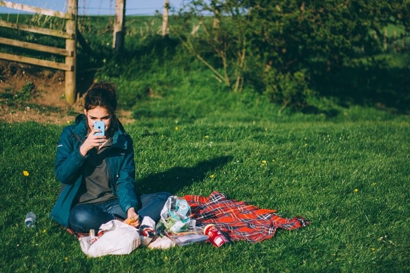 Valentine's Day Staycation picnic at the park