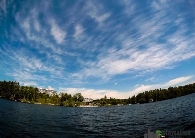 JW Marriott The Rosseau Muskoka viewede from the lake